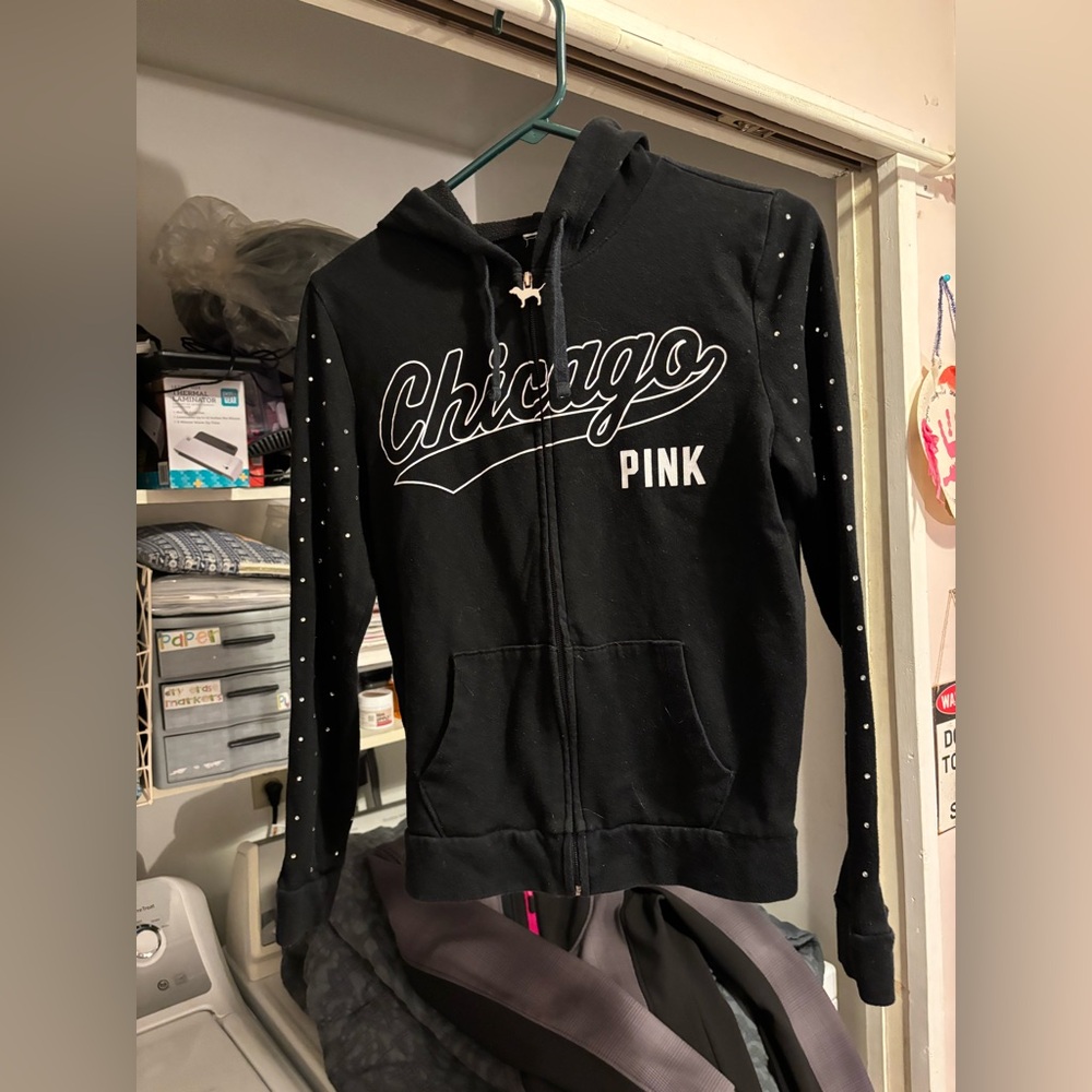 VS pink bling Chicago hoodie